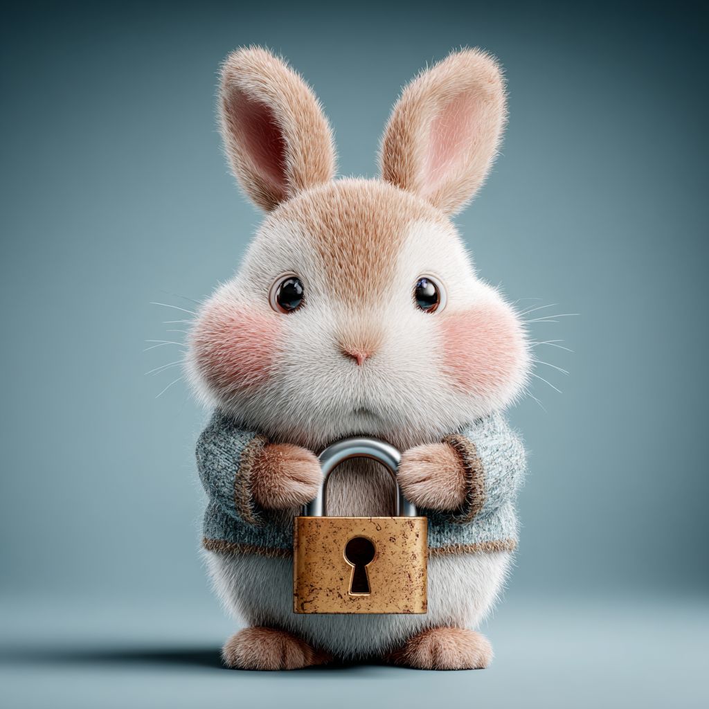 Login to 7Z777 for Safe and Fun Gaming Cute bunny mascot of 7Z777 Casino holding a lock, representing secure login and safe gaming